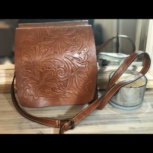 Tooled Leather Patricia Nash Crossbody Bag